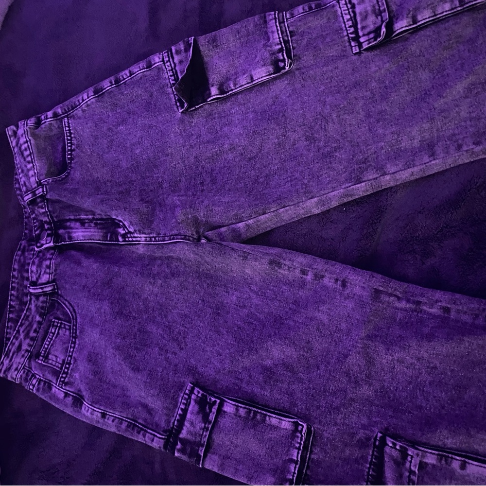 SHEIN Purple Cargo Jeans